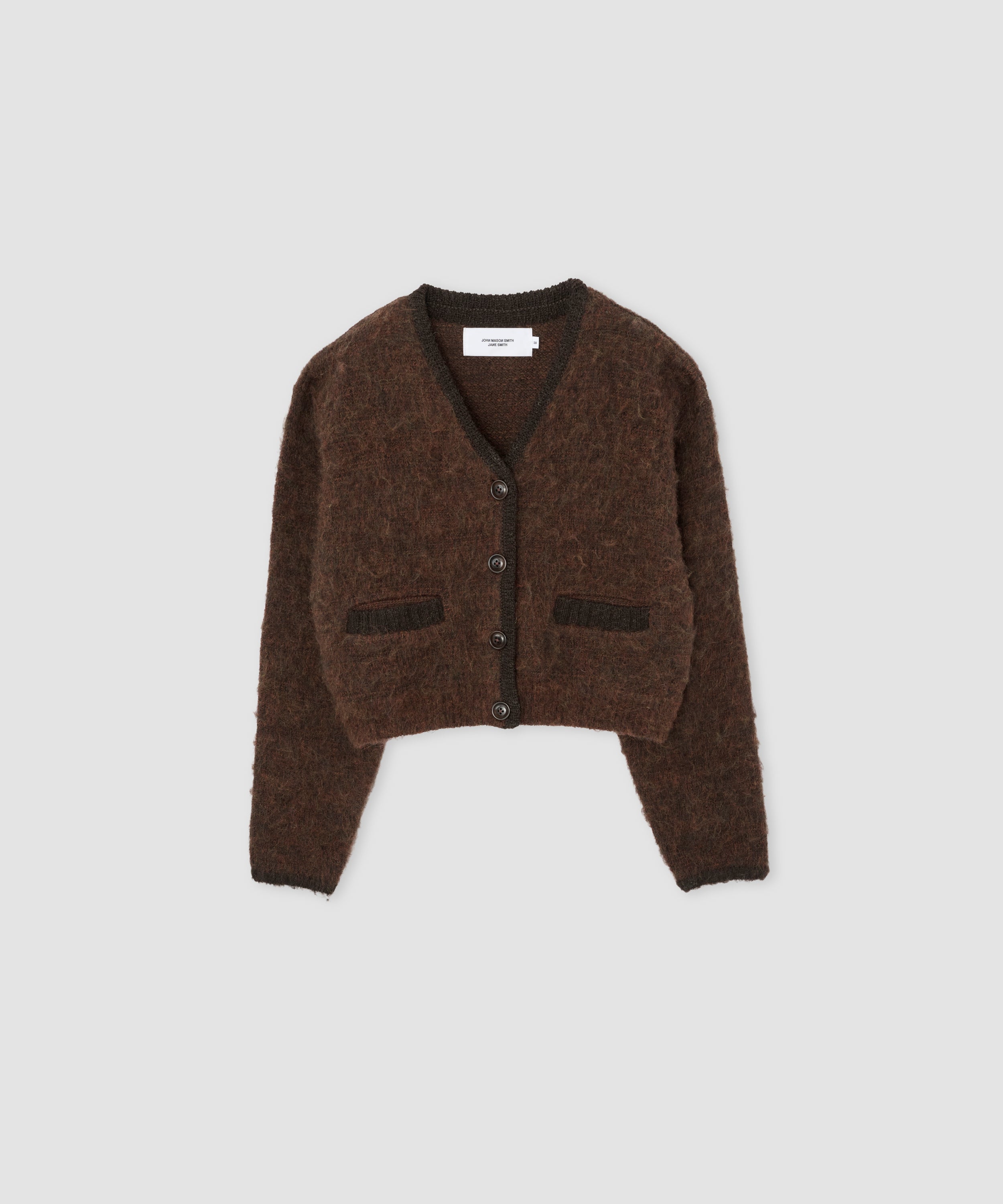 5G BRUSHED JACQUARD CARDIGAN