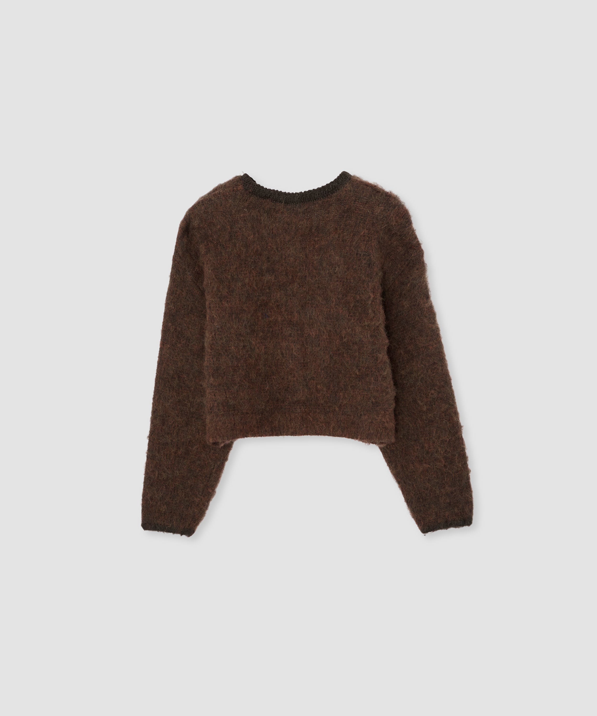 5G BRUSHED JACQUARD CARDIGAN