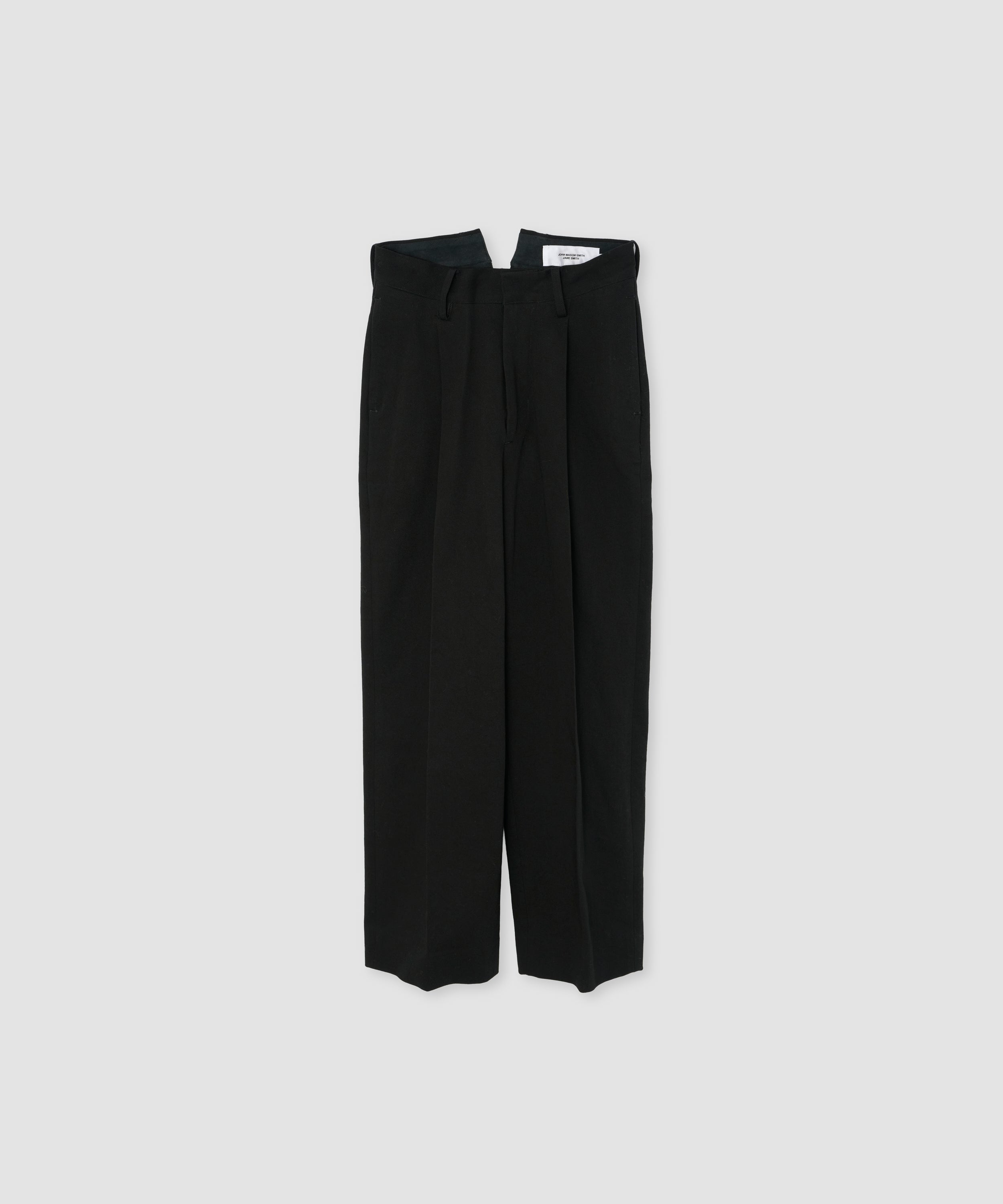 COTTON GABARDINE CINCH BACK TROUSERS