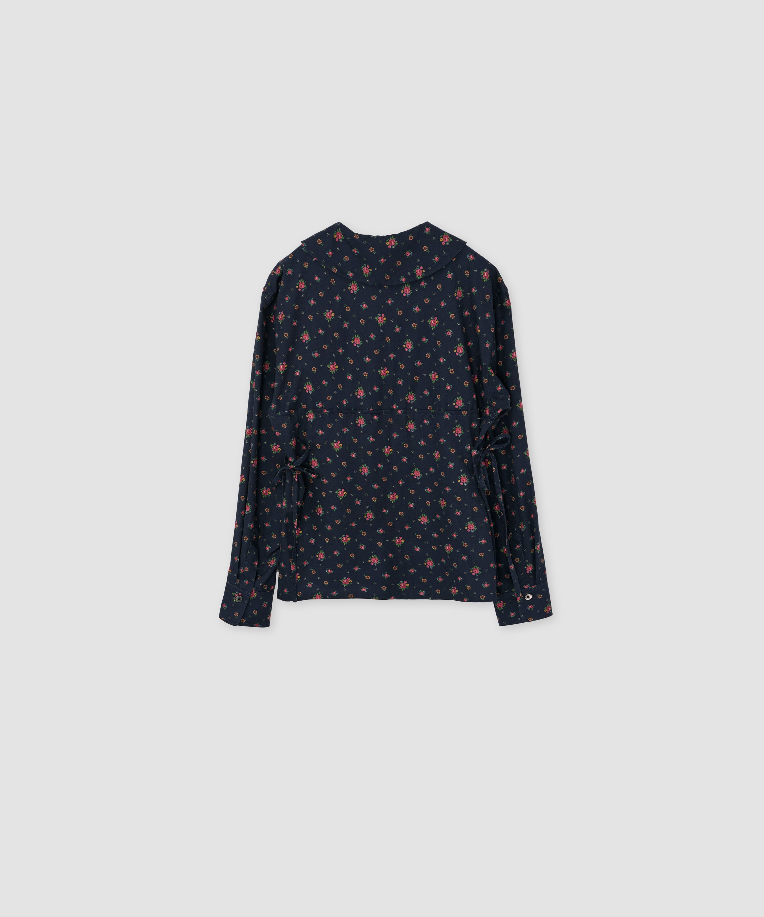 FLOWER PRINT SAILOR COLLAR SHIRT