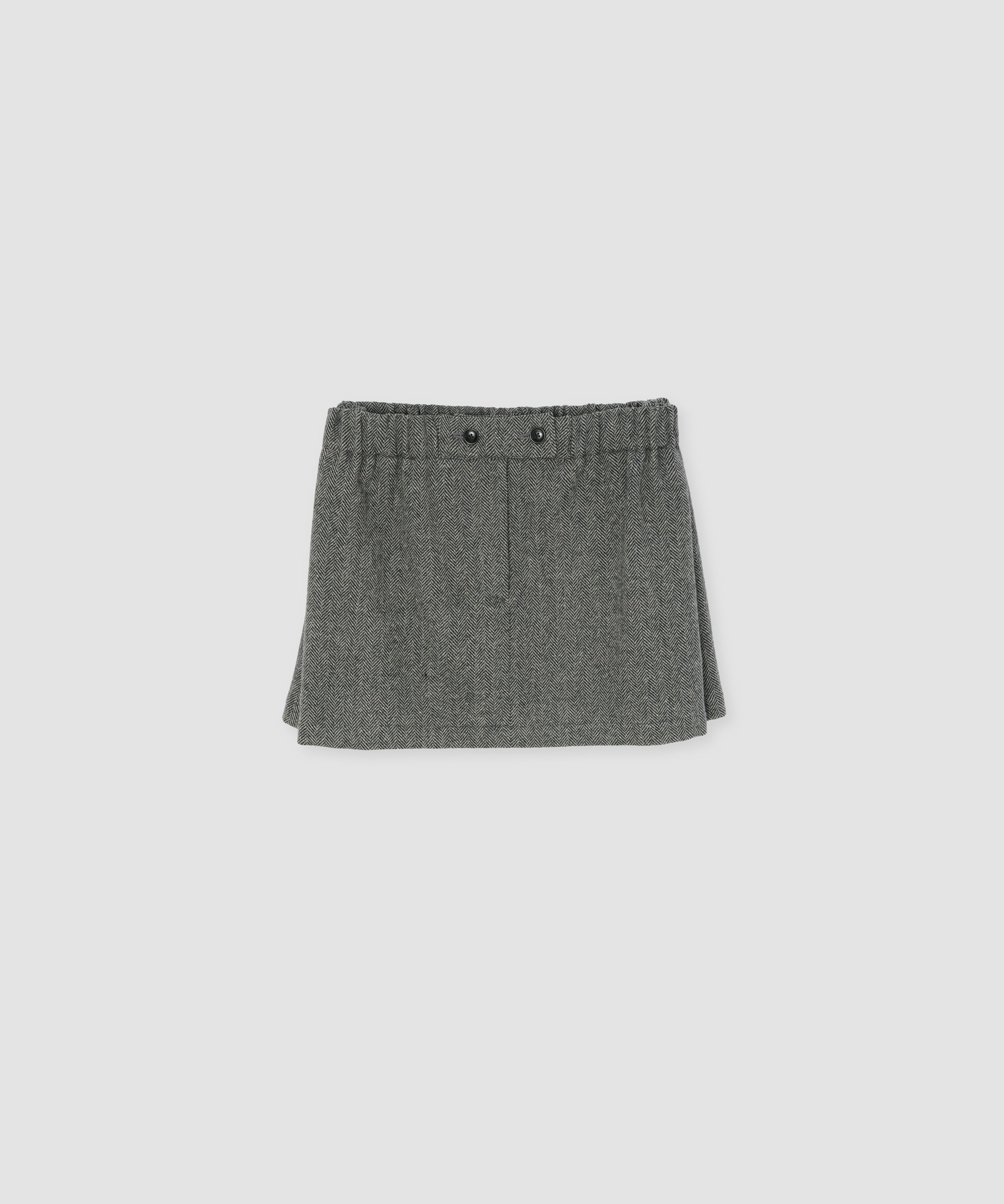 SILKNEP TWEED ELASTIC WAIST MINI SKIRT