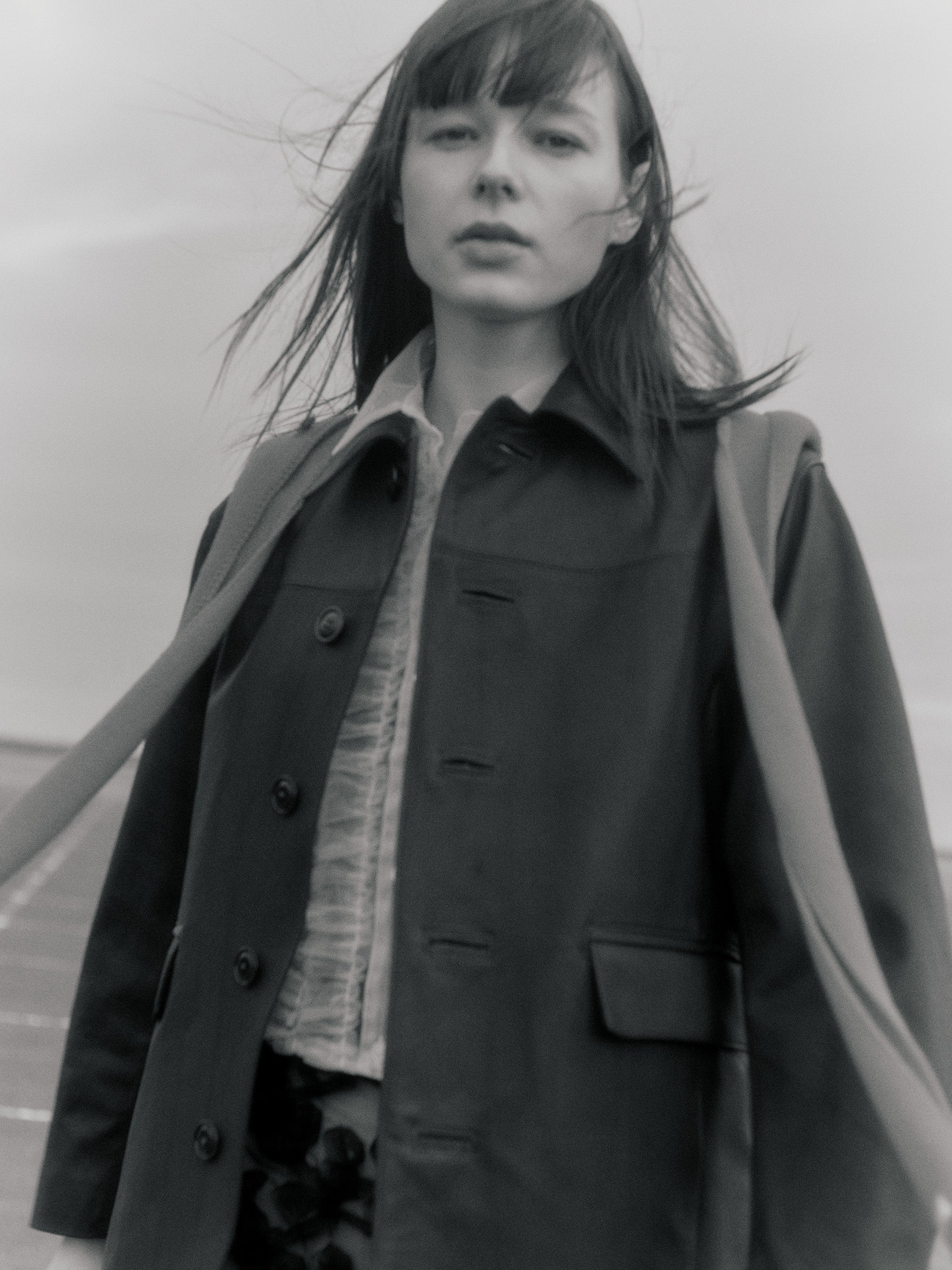 NYLON TULLE FRILLS SHIRTS