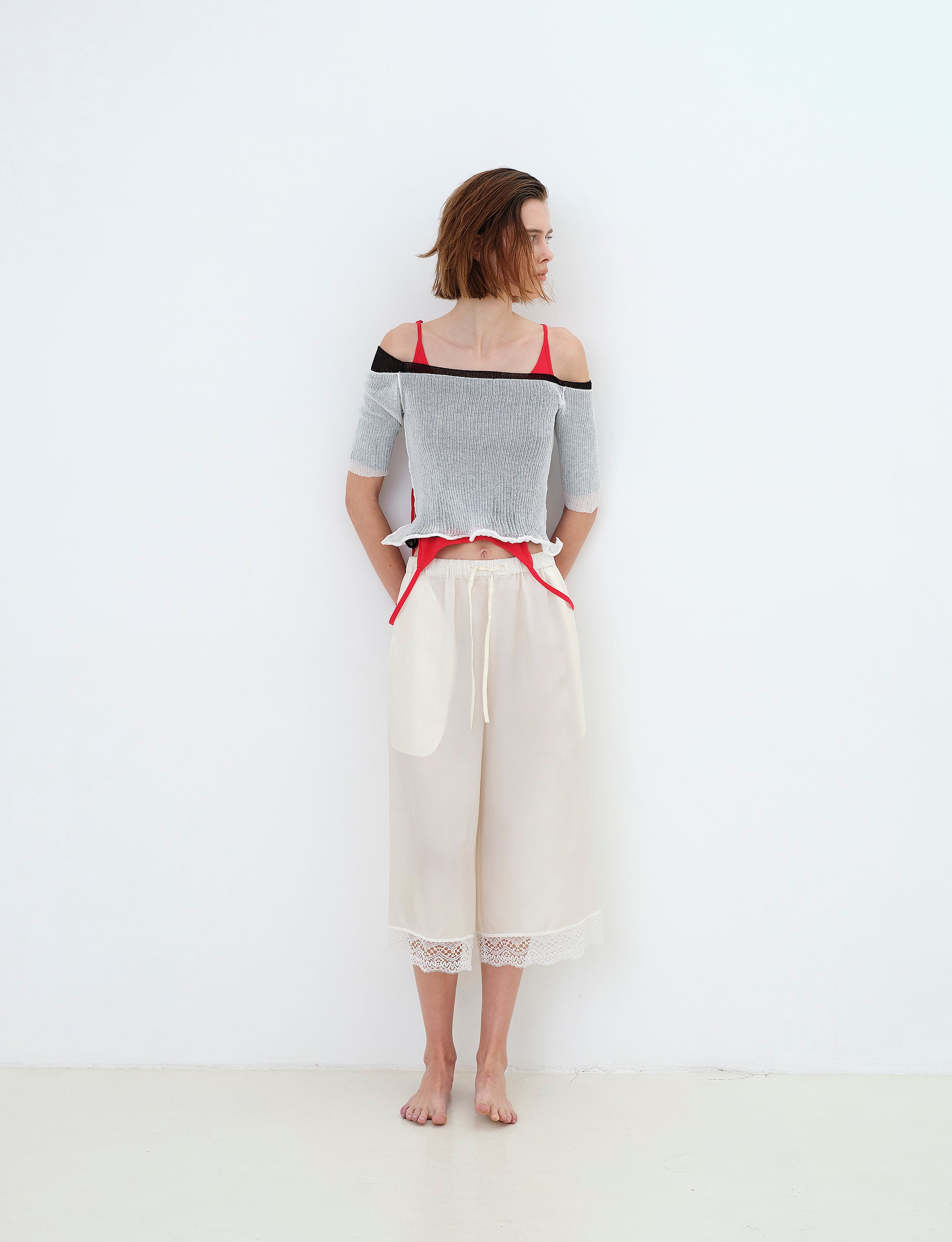 COTTON UP DOWN RIBBON CAMISOLE