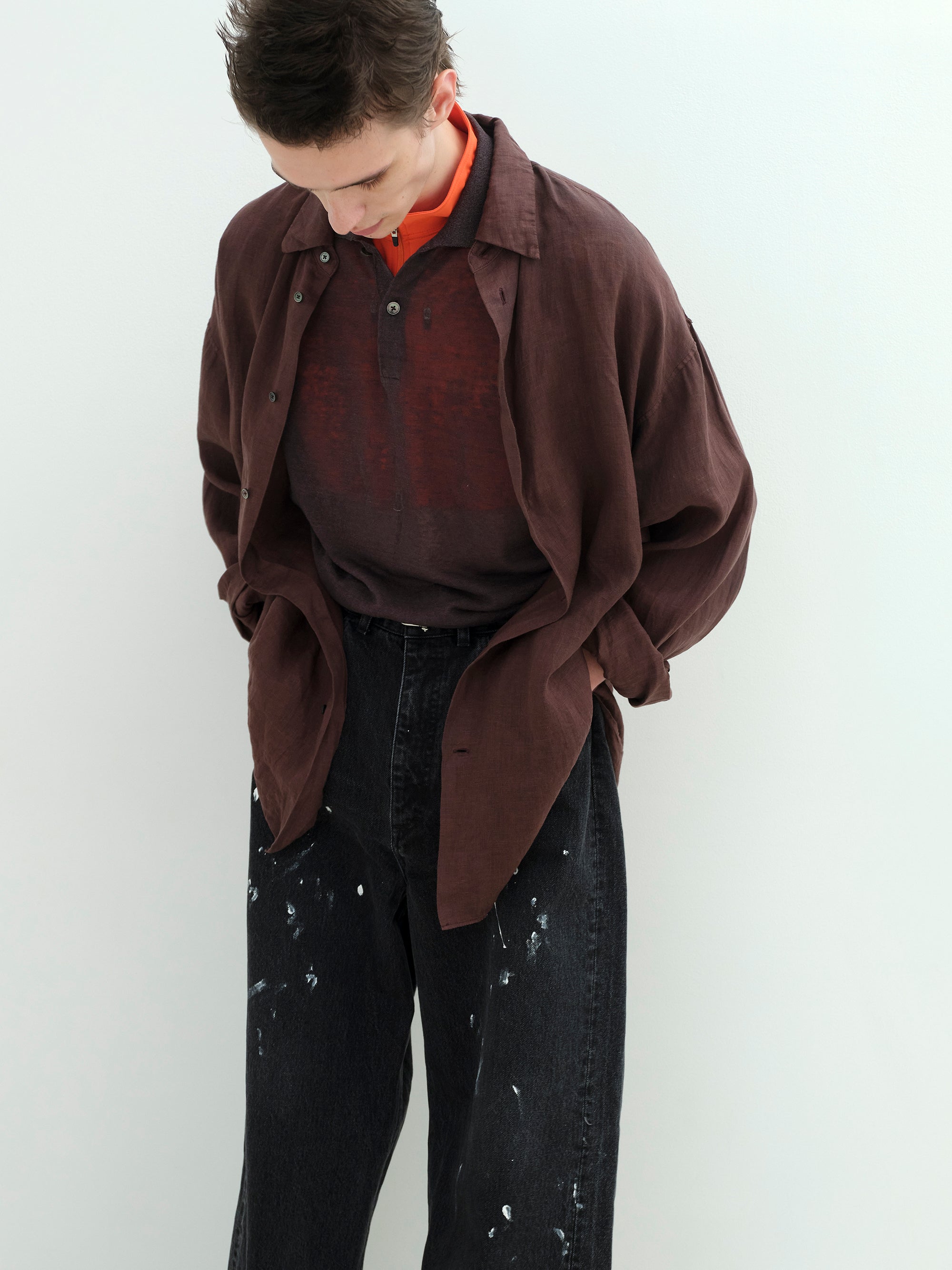 13oz PAINTED DENIM 5 POCKET PANTS